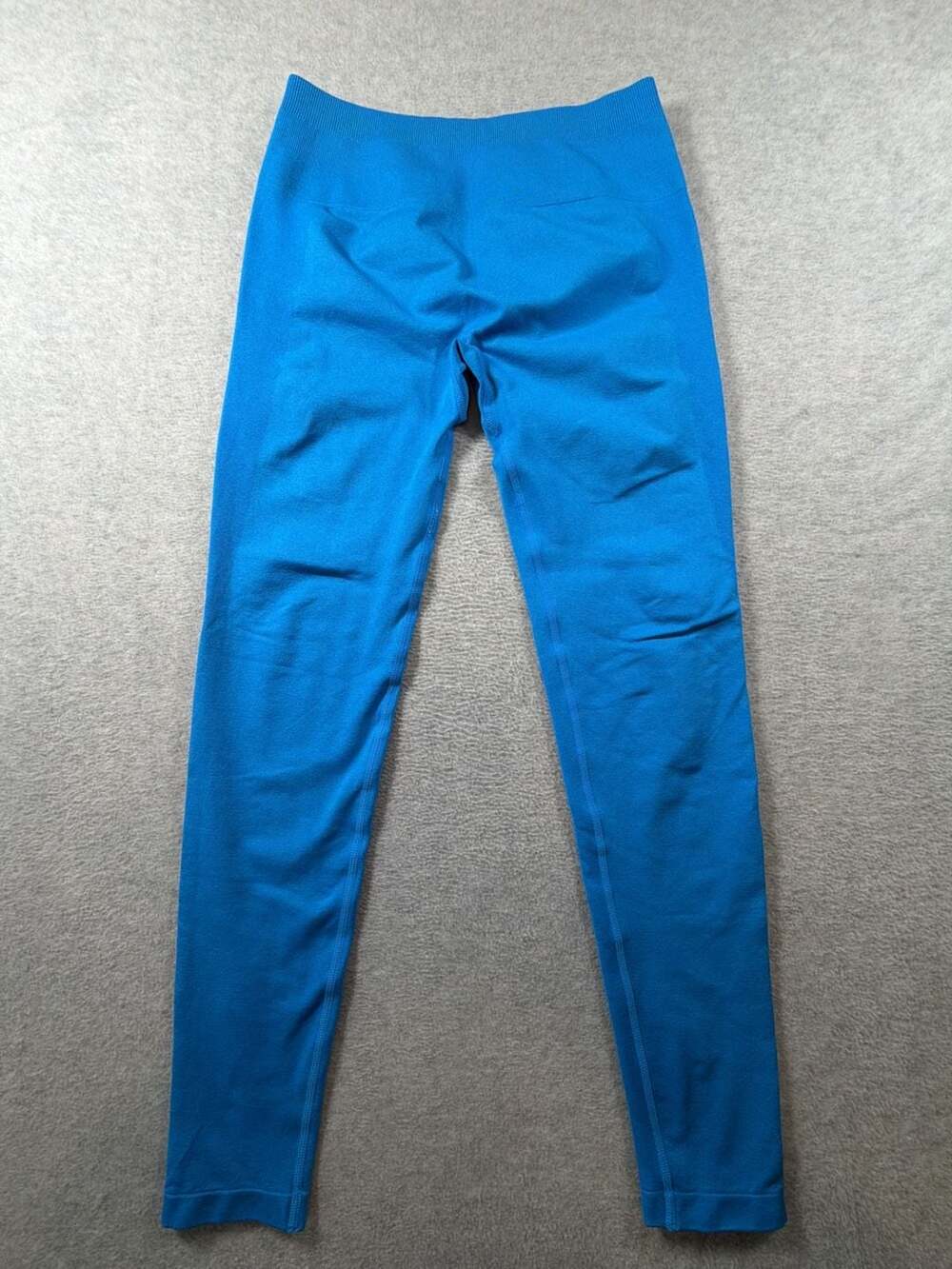 AUROLA Women's Seamless Ruched High-Waisted Athletic Leggings, Bright Blue